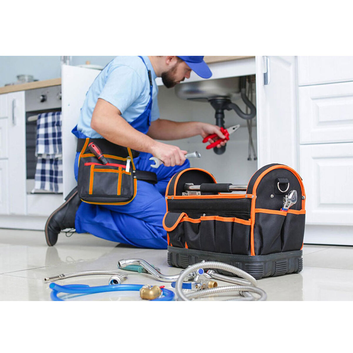 Set med packningar, brickor och klämmor Black & Decker 86 Delar